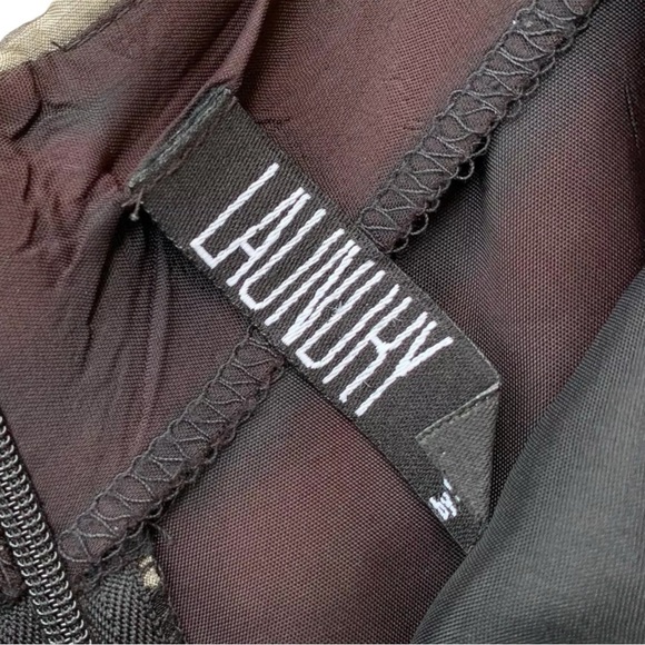 Laundry by Shelli Segal Silk Floral Cocktail Dress Silver Black 90s Y2K Size 6 - Picture 5 of 8